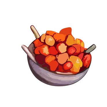 Bowl fo Fruits sprinkle with spices